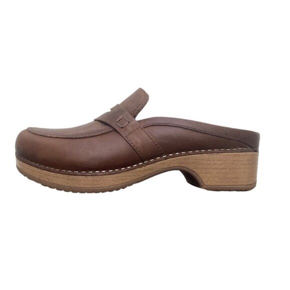 Dansko New Women's Bel Mule Clog Brown Leather size 38 - Picture 3 of 14